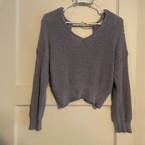 Debut V-Neck Sweater - Soft Gray